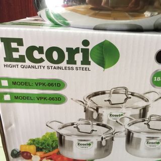 Bộ nồi inox 3 cái ecorio
