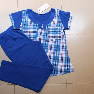 Bộ caro phối quần dài
