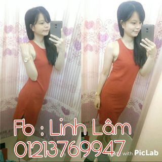 Đầm body sát nách xẻ tà