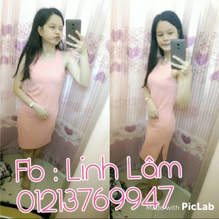 Đầm body sát nách xẻ tà