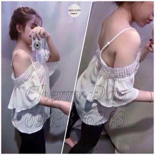 Áo ren trễ vai