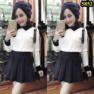 Áo len nữ cổ bẻ