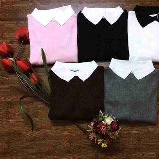 Áo len nữ cổ bẻ