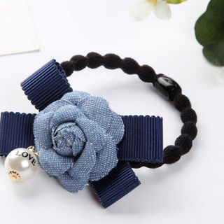 Cột tóc hoa hồng xanh hàng đẹp