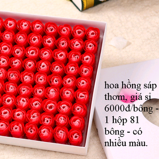 Hoa hồng sáp không cành giá sỉ 6000k/cái lô 200 cái 1triệu giá sỉ