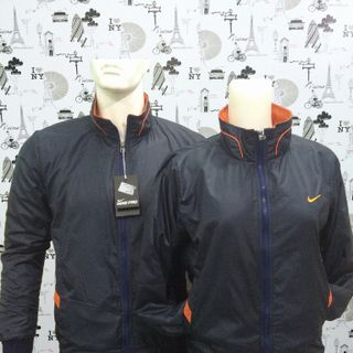 Áo khoác dù nike cổ viền cam
