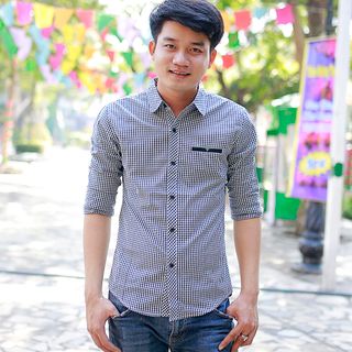 Áo sơ mi nam tay dài 14095 giá sỉ