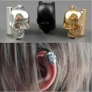 P0395 khuyên vành tai nữ hình đầu lâu cá tính phong cách âu mỹ nổi bật