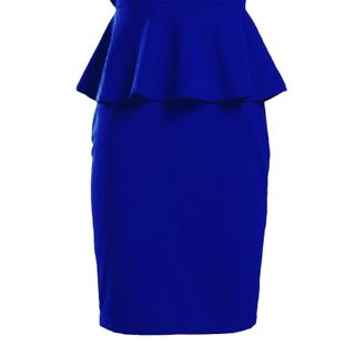 Đầm peplum phối bèo xanh - 3c151224blu