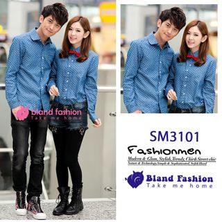 Xưởng sản sơ mi đôi vải denim mẫu mã đẹp - vải mềm mịn bland fashion giá sỉ