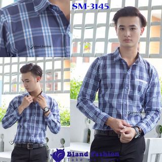 Áo sơ mi nam caro vải đẹp giá xưởng bland fashion giá sỉ