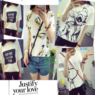 Áo nữ tay ngắn trẻ trung phong cách hàn quốc