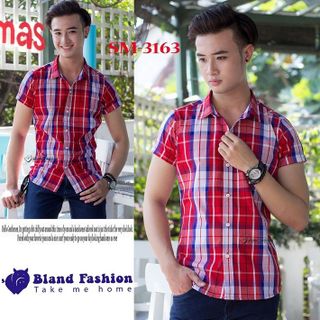 Áo sơ mi nam tay ngắn bland fashion sm-3153