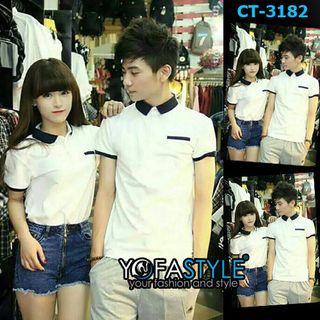 Áo couple phối màu