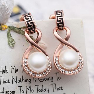 1345 bộ đồ trang sức nữ dây chuyềnkhuyên tai gắn cườm sang trọng