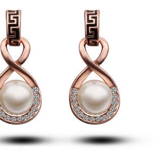 1345 bộ đồ trang sức nữ dây chuyềnkhuyên tai gắn cườm sang trọng