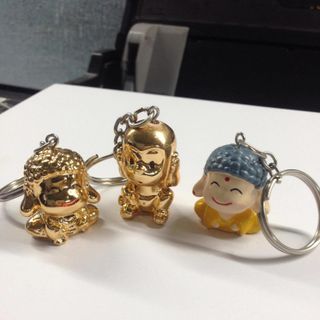 Móc khóa tượng phật vàng khỉ vàng