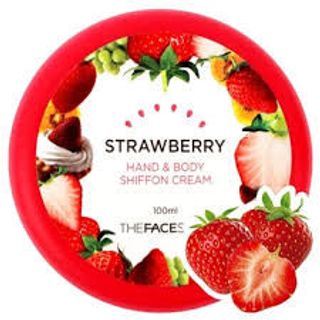 Kem dưỡng thể và da tay strawberry hand body shiffon cream the faceshop
