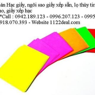 1000 giấy xếp hạc dạ quang có 5 màu 160k/1000tờ giá sỉ