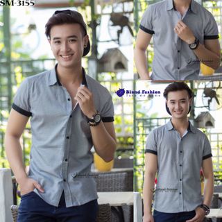Ao mi nam tay ngan sm-3155