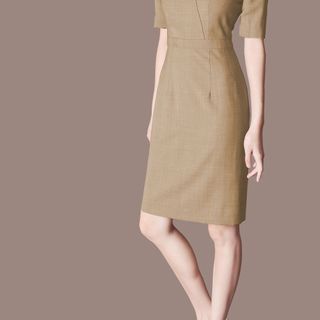 Đầm công sở cổ v cách điệu sh-d293