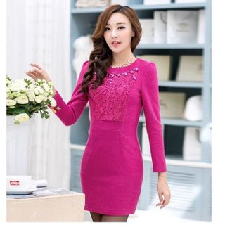 Đầm hồng dự tiệc đính đá - dt117