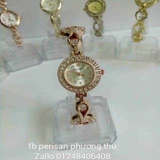 Đồng hồ đính đá mặt tròn nữ