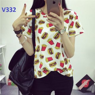 V332 áo thun cotton - size ml