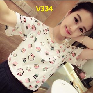 V334 áo thun cotton - size ml