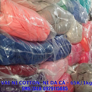 Vải nỉ da cá dày 65k/1kg giá sỉ