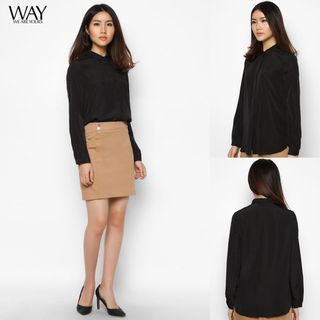 Áo blouse clovis hàn quốc cổ lật cung cấp bởi way giá sỉ