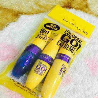 Bộ 3 maybeline gồm son môi masscara kẻ mắt nước