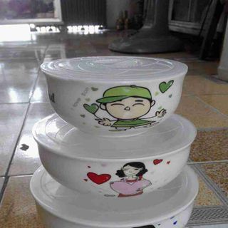 Bộ 3 bát nuti quay được lò vi sóng