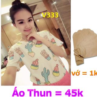 V333 áo thun cotton - size ml