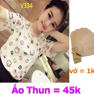 V334 áo thun cotton - size ml
