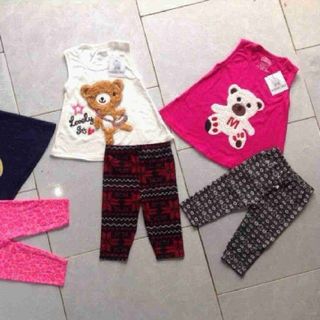 Bộ 3 lỗ chữ a sát nách quần leging ngố