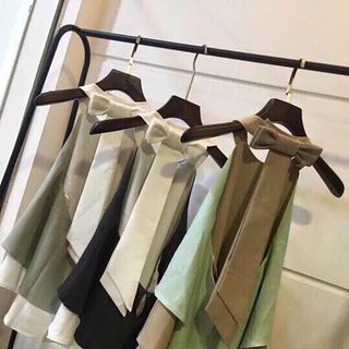 Áo yếm cát giấy 2 lớp cột nơ sau