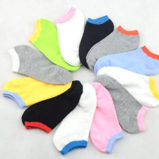 Vớ trơn cổ ngắn phối màu hàng oder