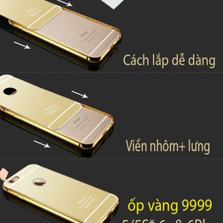 Ốp lưng tráng gương vàng cho ip6/6 plus