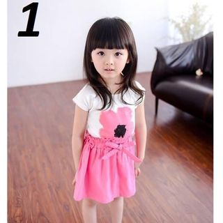 A22825 - 19/3 littlemon bộ váy có chip thun xòe in bông hoa nổisize 1-8