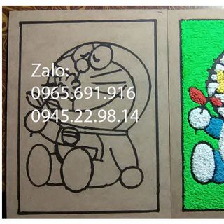 Tranh tô màu bột giấy