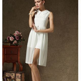 Đầm ren body 2 lớp phối tà voan
