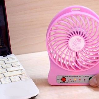 Quạt sạc mini pin rời 4 cánh cực mạnh