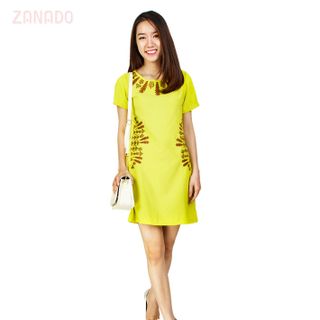 Đầm công sở thêu họa tiết