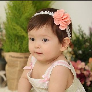 1213 băng đô bé gái đính hoa mai dễ thương phối màu độc đáo