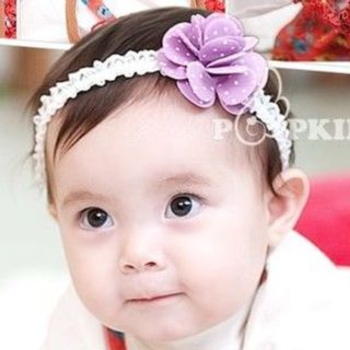 1213 băng đô bé gái đính hoa mai dễ thương phối màu độc đáo