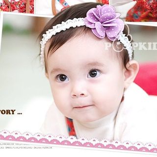 1213 băng đô bé gái đính hoa mai dễ thương phối màu độc đáo