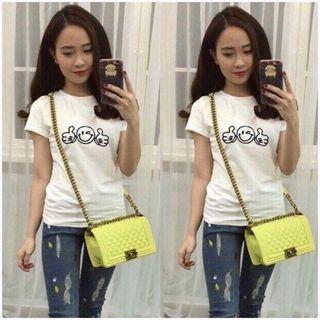 Áo thun teen thêu in