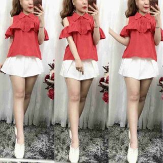 Áo voan hở vai
