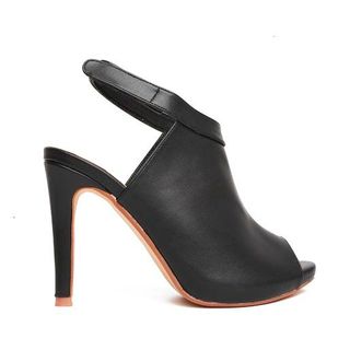 Giày cao gót hở mũi kiểu boot